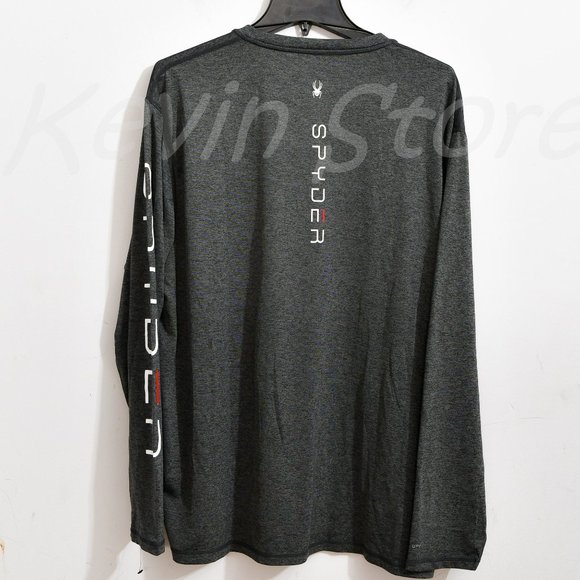 NWT ! Spyder Men’s sun tee ( Rash Guard),50+ UPF,lightweight BLACK‎ - Picture 3 of 6